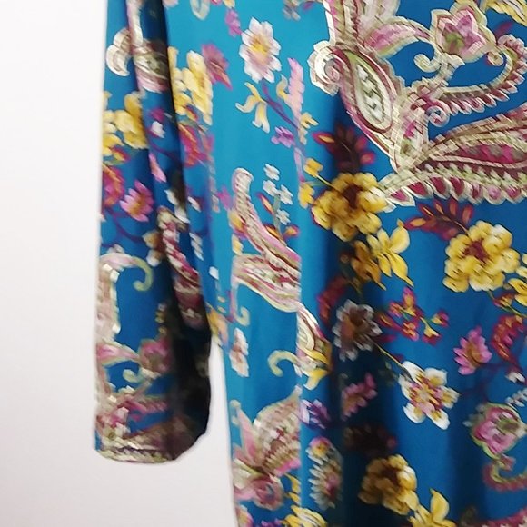 NEW Exclusive One 3/4 sleeve blouse 1X 2X 3X - Picture 8 of 8